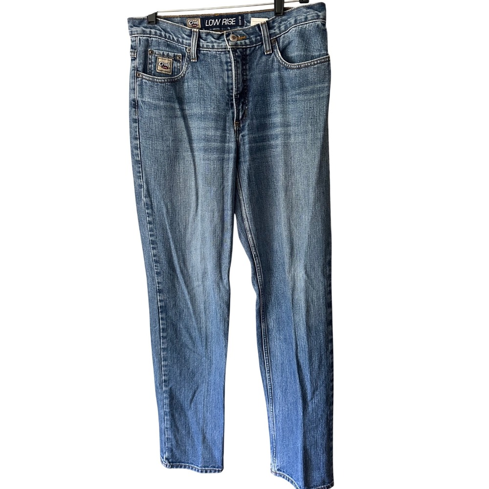 Cruel Girl Low Rise Relaxed Fit Jeans Medium Wash Straight Leg Size 11 Long